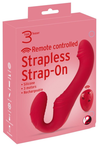 You2Toys Remote Controlled Strapless Strap-On 3 Motors Red