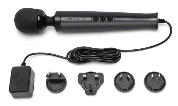 Le Wand Die Cast Plug in Vibrating Massager Black