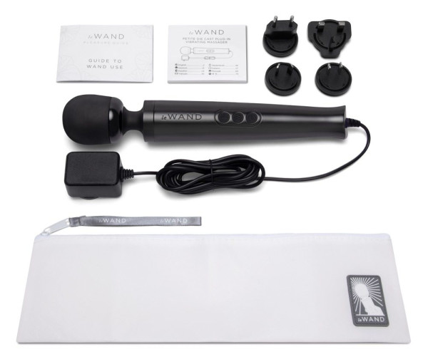 Le Wand Die Cast Plug in Vibrating Massager Black