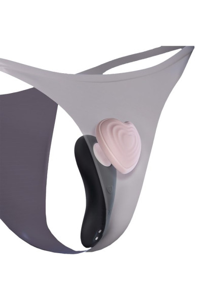 Blush Temptasia Heartbeat Panty Vibe with Remote Black-Pink