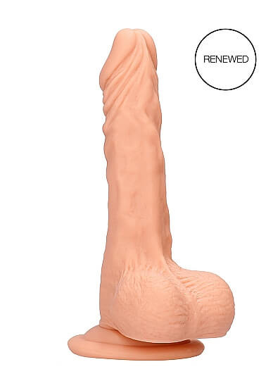 RealRock Dong 9 - realistické dildo s varlaty (23 cm) - přírodní