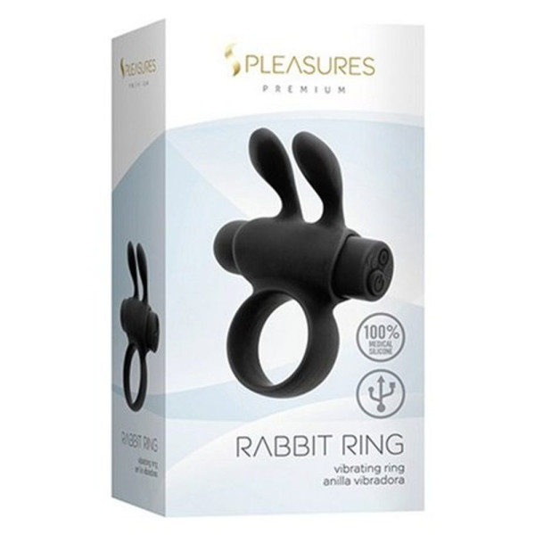 S Pleasures Premium Line Rabbit Ring Rechargeable Black