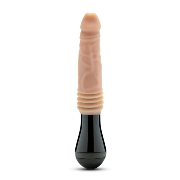 Dr. Skin Silicone Dr. Knight Thrusting Gyrating Vibrating Dildo Beige