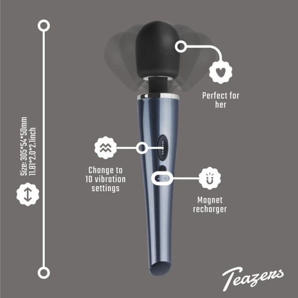 Teazers  Black Lightning Wand Vibrator