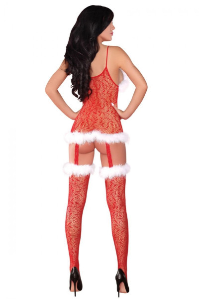 Vánoční kostým Catriona Christmas - LivCo CORSETTI FASHION červená S/L